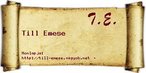 Till Emese névjegykártya